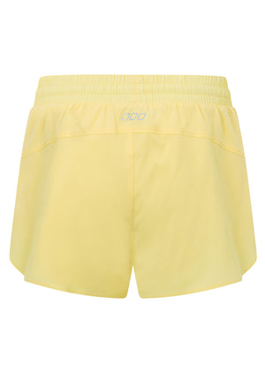 Lorna Jane Lightspeed Phone Pocket Run Shorts - Lemon Cream
