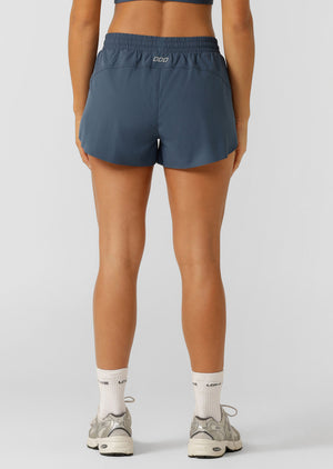 Lorna Jane Lightspeed Phone Pocket Run Shorts - Pale Indigo