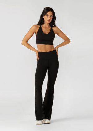 Lorna Jane Lotus Flared Leggings Tall - Recycled Black
