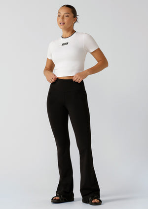 Lorna Jane Lotus Flared Leggings Tall - Black