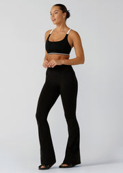 Lorna Jane Lotus Flared Leggings Tall - Black