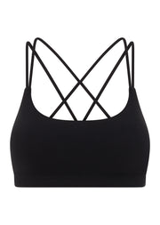 Lorna Jane Lotus Cropped Sports Bra - Recycled Black