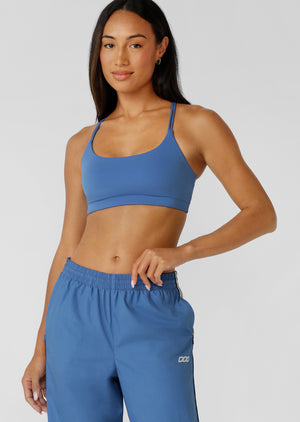 Lorna Jane Lotus Cropped Sports Bra - Cosmic Dust