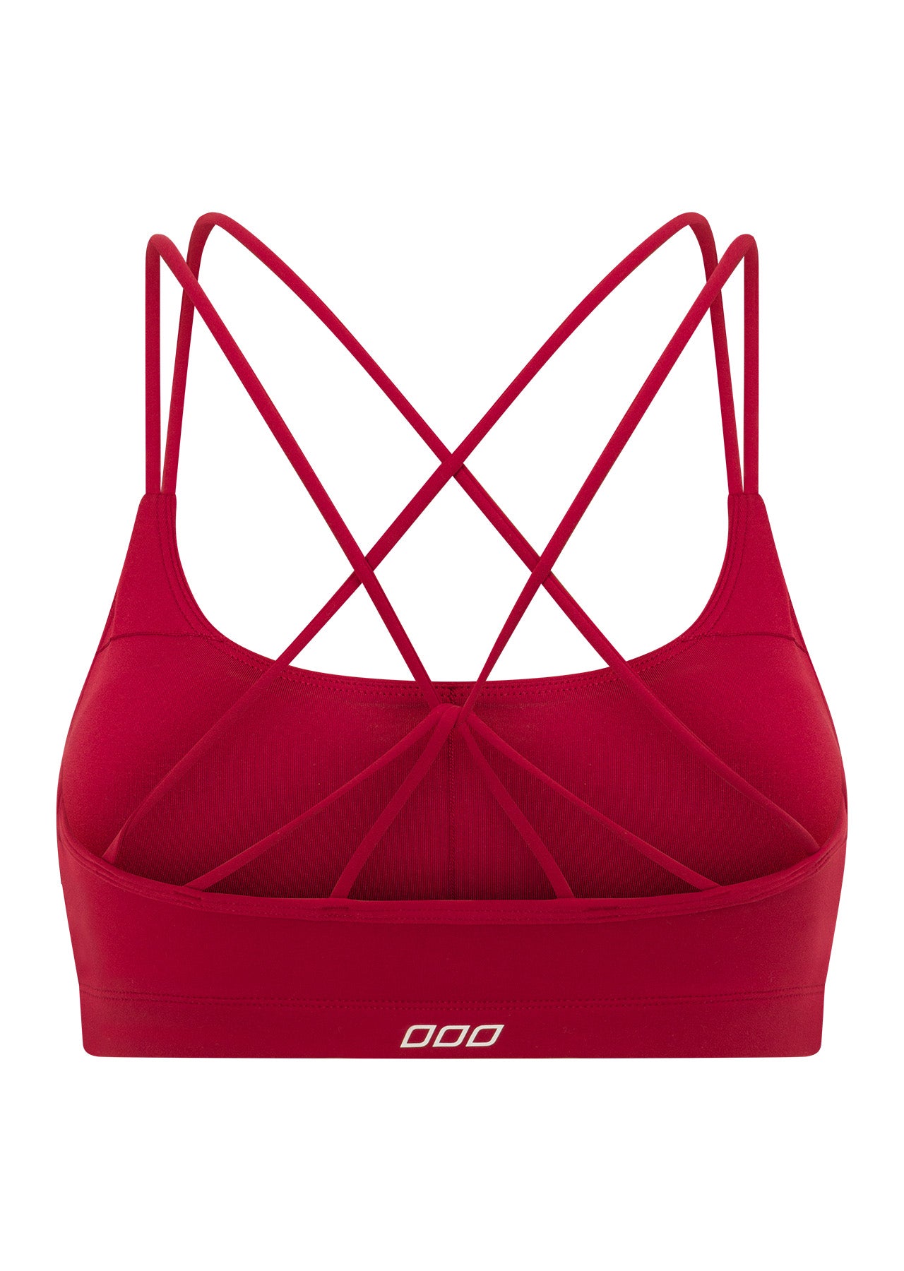Lorna Jane Lotus Cropped Sports Bra - Dark Red