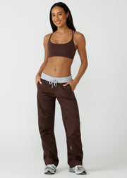 Lorna Jane Lotus Cropped Sports Bra - Espresso