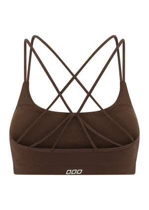 Lorna Jane Lotus Cropped Sports Bra - Espresso