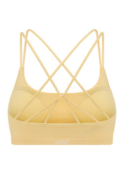 Lorna Jane Lotus Cropped Sports Bra - Lemon Cream