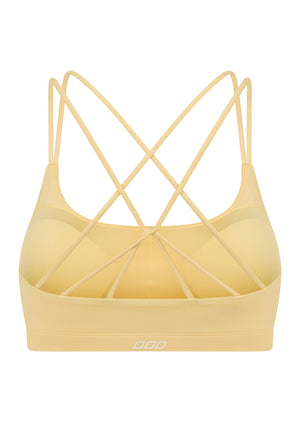 Lorna Jane Lotus Cropped Sports Bra - Lemon Cream