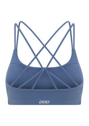 Lorna Jane Lotus Cropped Sports Bra - Moonlight Blue