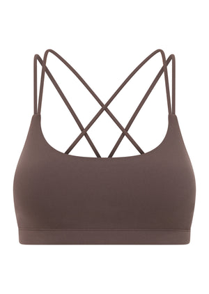Lorna Jane Lotus Cropped Sports Bra - Stone