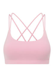 Lorna Jane Lotus Cropped Sports Bra - Sweet Pink