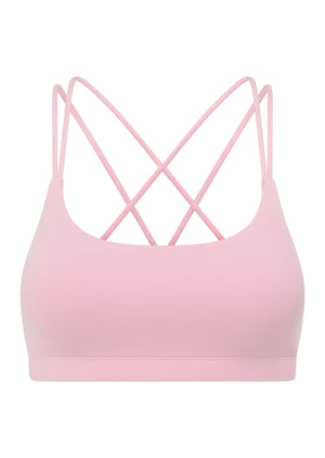 Lorna Jane Lotus Cropped Sports Bra - Sweet Pink