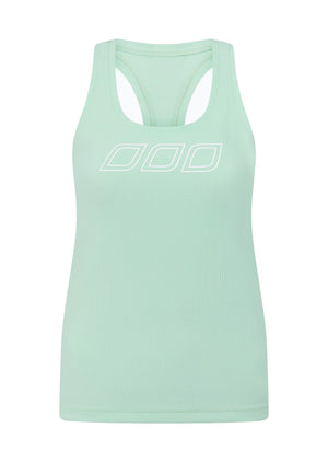 Lorna Jane Amy Fitted Active Rib Tank - Mint Cream