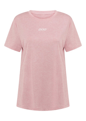 Lorna Jane Amy Dynamic Active T-Shirt - Dusty Rose Marl