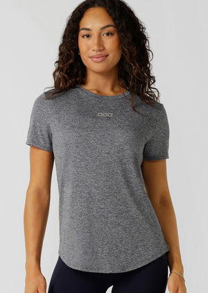 Lorna Jane Amy Dynamic Active T-Shirt - French Navy Marl