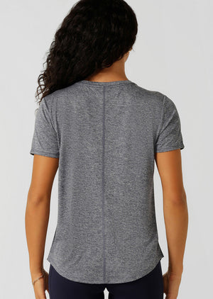 Lorna Jane Amy Dynamic Active T-Shirt - French Navy Marl