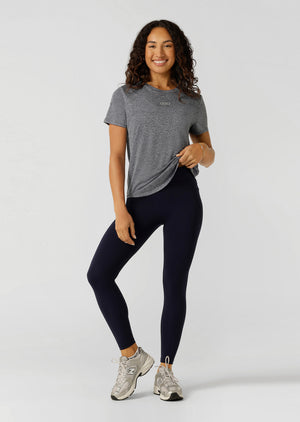 Lorna Jane Amy Dynamic Active T-Shirt - French Navy Marl