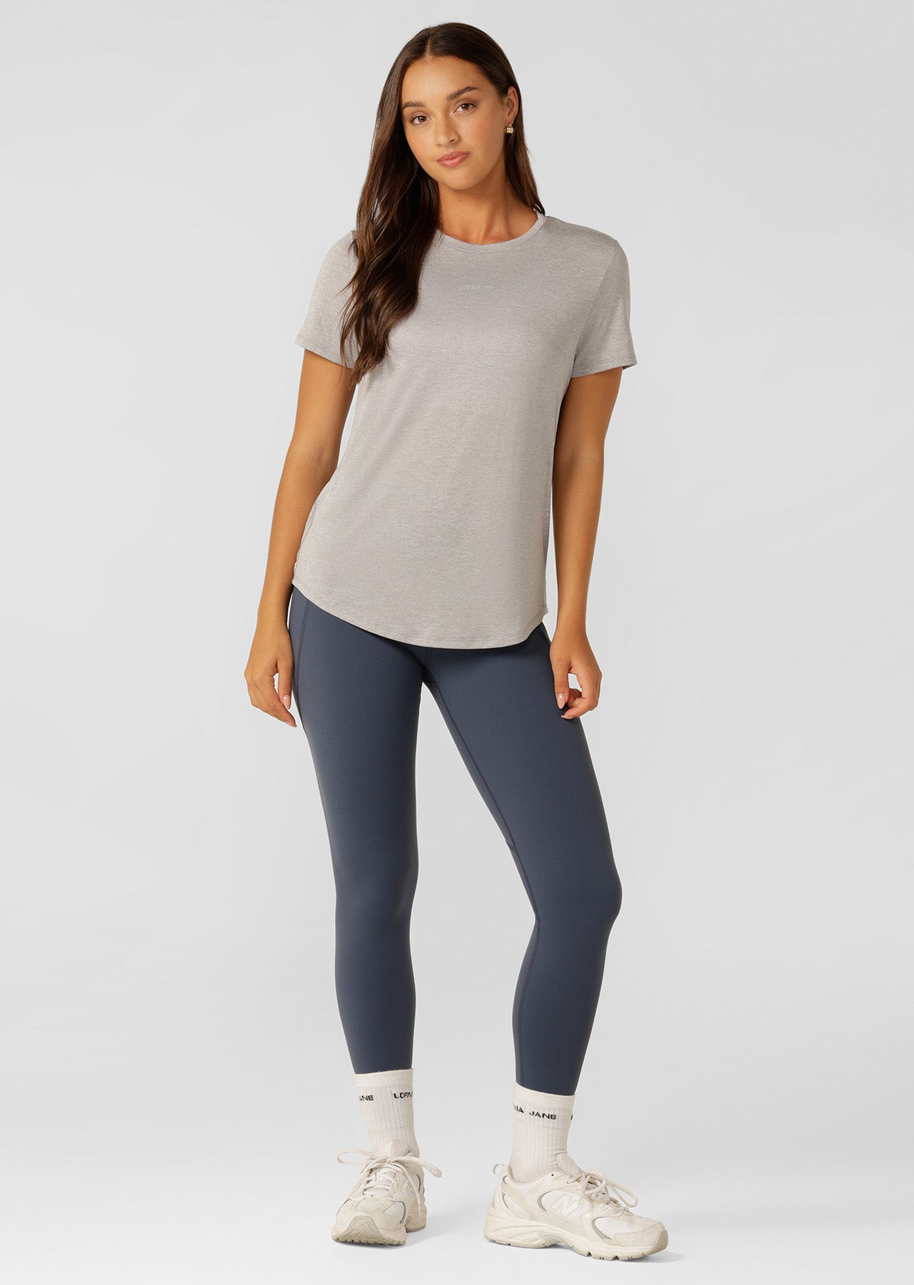 Lorna Jane Amy Dynamic Active T-Shirt - Grey Marl