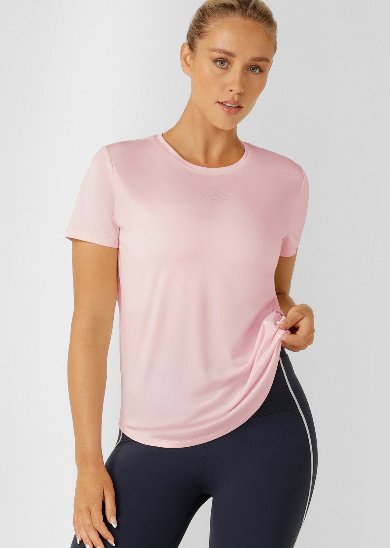 Lorna Jane Amy Dynamic Active T-Shirt - Pale Peony Marl
