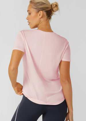 Lorna Jane Amy Dynamic Active T-Shirt - Pale Peony Marl