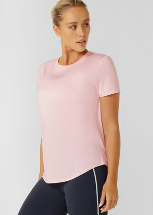 Lorna Jane Amy Dynamic Active T-Shirt - Pale Peony Marl