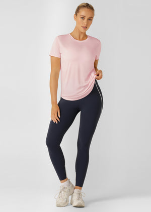 Lorna Jane Amy Dynamic Active T-Shirt - Pale Peony Marl