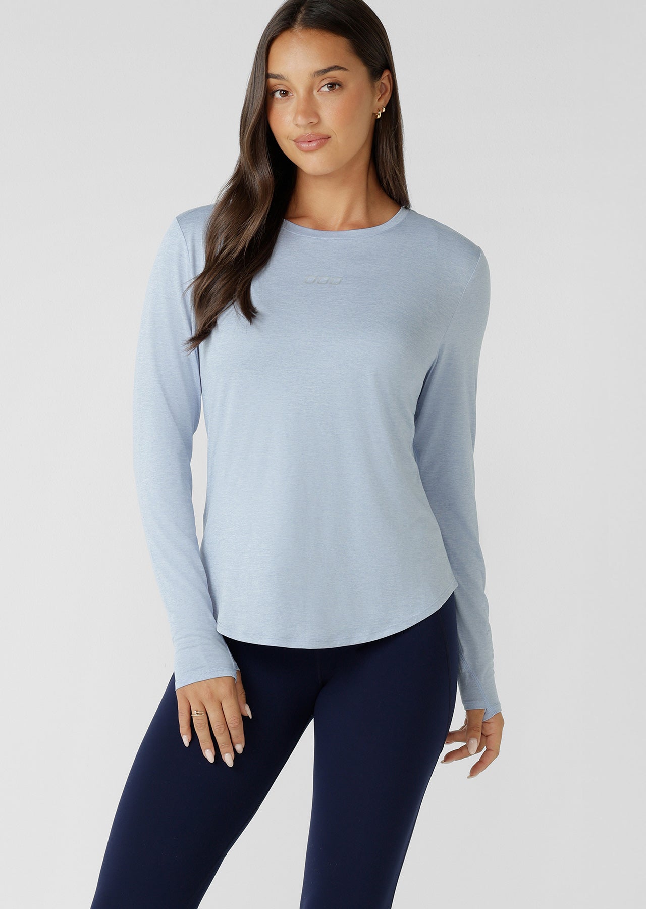 Lorna Jane Amy Dynamic Active Long Sleeve Top - Beach House Blue Marl