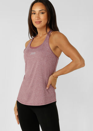 Lorna Jane Amy Dynamic Active Tank - Dark Rose Blush Marl