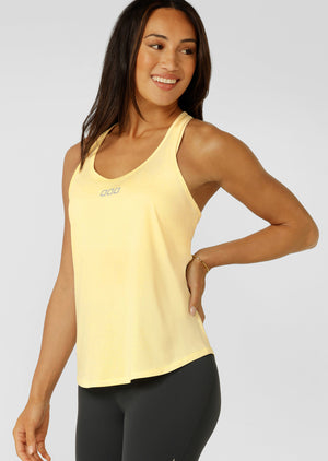 Lorna Jane Amy Dynamic Active Tank - Lemon Cream