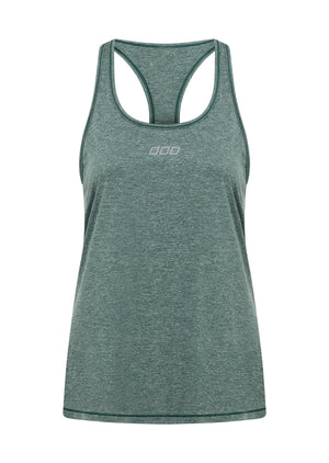 Lorna Jane Amy Dynamic Active Tank - Palmetto Green Marl