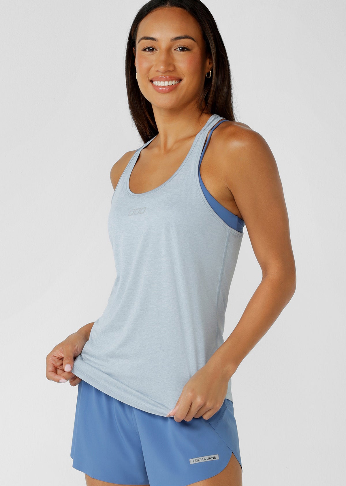 Lorna Jane Amy Dynamic Active Tank - Vibrant Sky Marl