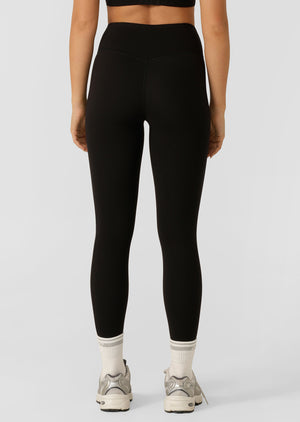 Lorna Jane Lotus No Chafe Phone Pocket Ankle Biter Leggings - Recycled Black