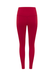 Lorna Jane Lotus No Chafe Phone Pocket Ankle Biter Leggings - Dark Red
