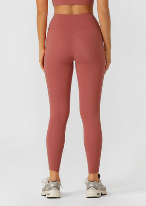 Lorna Jane Lotus No Chafe Phone Pocket Ankle Biter Leggings - Earth