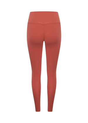 Lorna Jane Lotus No Chafe Phone Pocket Ankle Biter Leggings - Earth