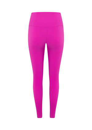 Lorna Jane Lotus No Chafe Phone Pocket Ankle Biter Leggings - Electric Pink