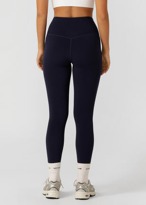 Lorna Jane Lotus No Chafe Phone Pocket Ankle Biter Leggings - French Navy