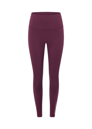 Lorna Jane Lotus No Chafe Phone Pocket Ankle Biter Leggings - Mulberry