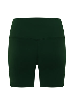 Lorna Jane Lotus No Chafe Phone Pocket 16cm Bike Shorts - Dark Green