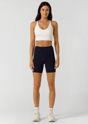 Lorna Jane Lotus No Chafe Phone Pocket 16cm Bike Shorts - French Navy