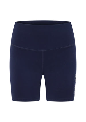 Lorna Jane Lotus No Chafe Phone Pocket 16cm Bike Shorts - French Navy