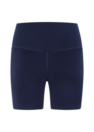 Lorna Jane Lotus No Chafe Phone Pocket 16cm Bike Shorts - French Navy