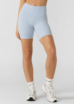 Lorna Jane Lotus No Chafe Phone Pocket 16cm Bike Shorts - Light Moontide