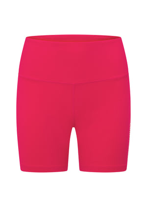 Lorna Jane Lotus No Chafe Phone Pocket 16cm Bike Shorts - Neon Raspberry