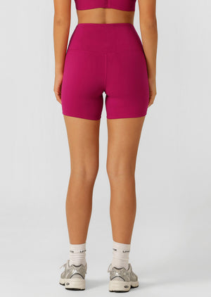 Lorna Jane Lotus No Chafe Phone Pocket 12cm Bike Shorts - Persian Rose