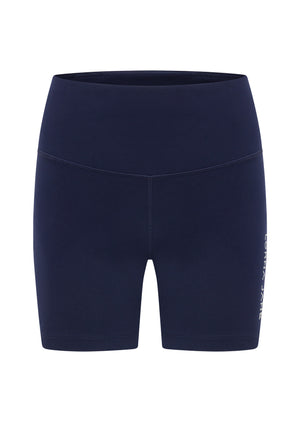 Lorna Jane Lotus No Chafe Phone Pocket 12cm Bike Shorts - French Navy