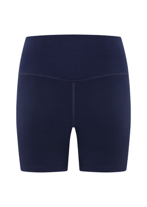 Lorna Jane Lotus No Chafe Phone Pocket 12cm Bike Shorts - French Navy