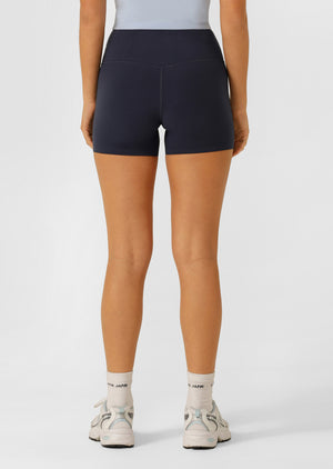 Lorna Jane Lotus No Chafe Phone Pocket 12cm Bike Shorts - Platinum Navy