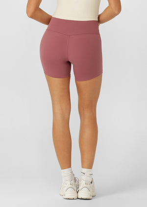 Lorna Jane Lotus No Chafe Phone Pocket 12cm Bike Shorts - Renaissance Rose