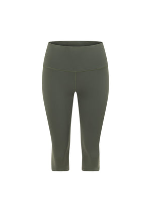 Lorna Jane Lotus No Chafe Phone Pocket 3/4 Leggings - Agave Green